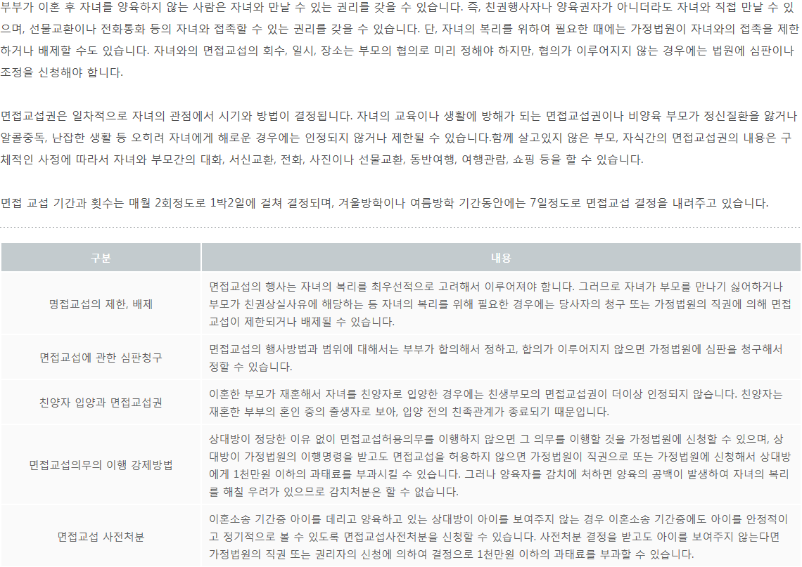 면접교섭권